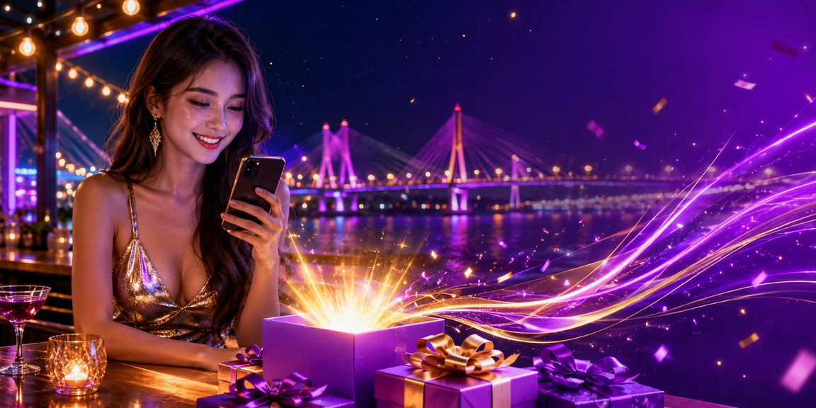 Người chơi Cần Thơ kiểm tra tiền thưởng nạp tiền trên điện thoại tại bãi biển thư giãn