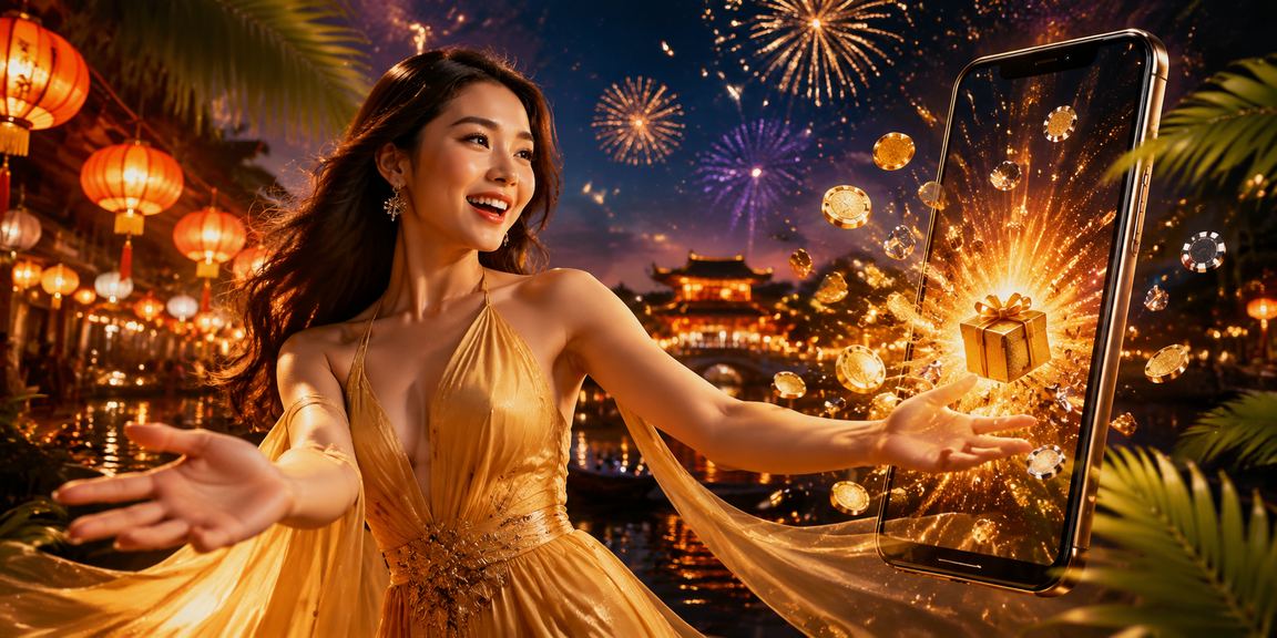 Người dùng Huế thao tác nạp tiền casino qua điện thoại trong không gian chợ đêm sầm uất